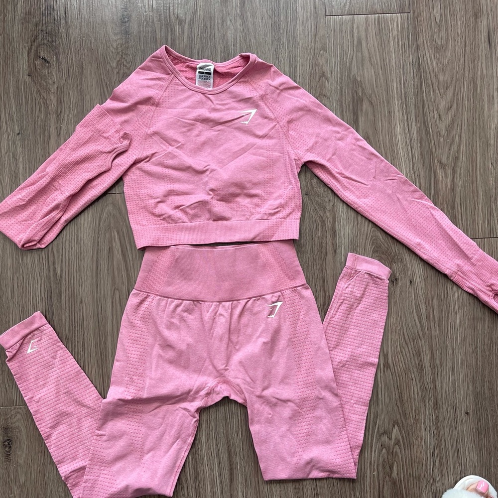 Gymshark Vital Seamless 2.0 Pink Marl Crop Top